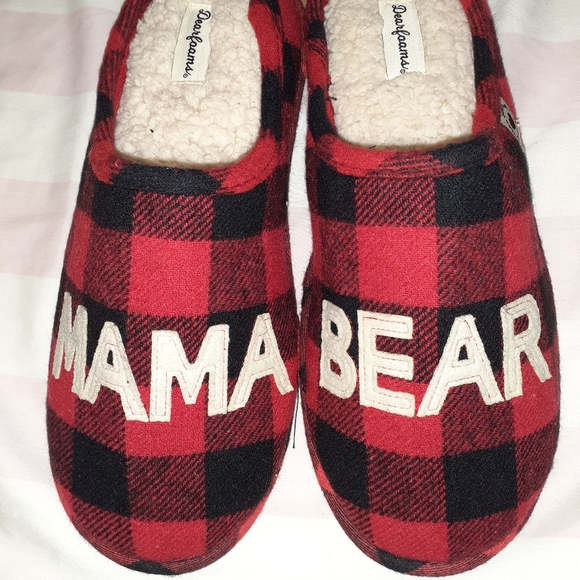 dearfoams Shoes Women Mama Bear Slippers Buffalo Size 92 Poshmark